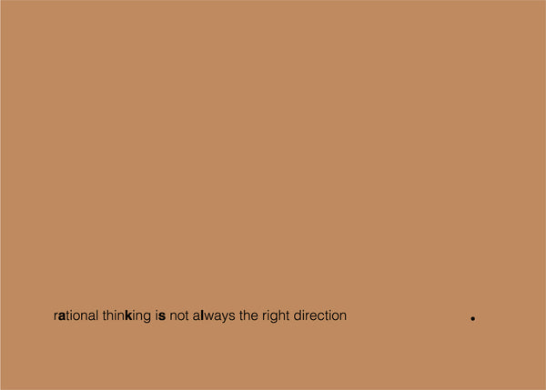 Postcard 9x13cm 300g  Rational thinking is not always the right direction